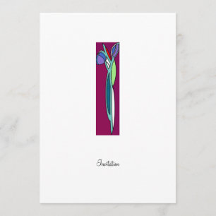 Art Deco Iris - CP Einladung