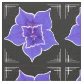 Art Deco-ish Morning Glory - Lila auf Black Stoff (Nahaufnahme)