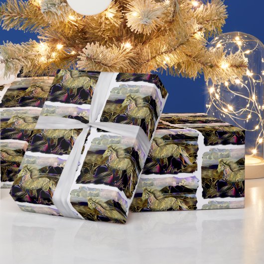 Art Deco Isländisches Pferd Geschenkpapier (Feiertage)