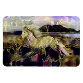 Art Deco Isländisches Pferd Magnet (Horizontal)