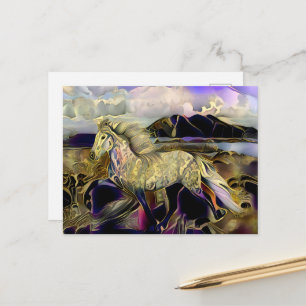 Art Deco Isländisches Pferd Postkarte