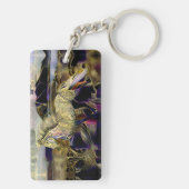 Art Déco isländisches Pferd Schlüsselanhänger (Rückseite)