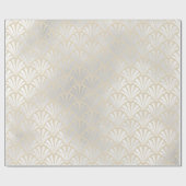 Art Deco Ivory Silver Gray Scales Seashell Elegant Geschenkpapier (Flach)