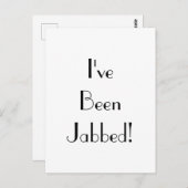 Art Deco Jabbed Impfung Typografie Postkarte (Vorne/Hinten)