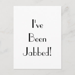 Art Deco Jabbed Impfung Typografie Postkarte