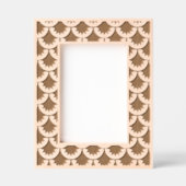 Art Deco Japanese Koi Fish Scales Muster Geätzte Rahmen (Vorderseite)