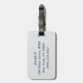 Art Deco Jazz Age Sunset Jukebox Gepäckanhänger (Rückseite vertikal)