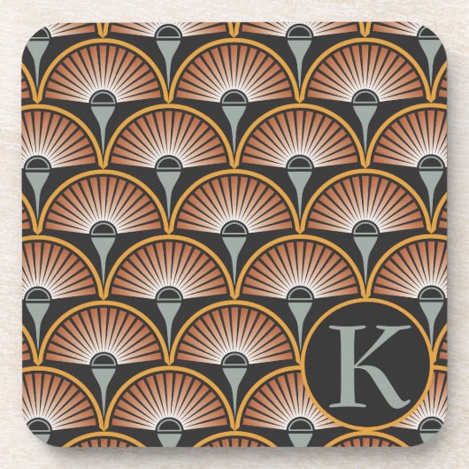 Art Deco Jazz Age Sunset Jukebox Getränkeuntersetzer (Vorderseite)