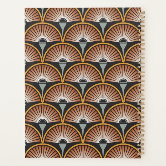 Art Deco Jazz Age Sunset Jukebox Planer (Rückseite)