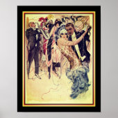 Art Deco Jazz/Dancers Poster der 1920er Jahre (Vorne)
