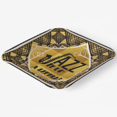 Art Deco Jazz Es Up Horn Silvester Party Pappteller (Gewinkelt)