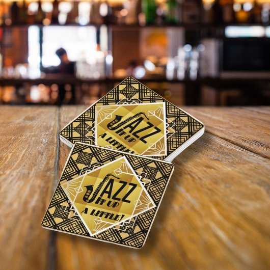 Art Deco Jazz Es Up Horn Silvester Party Untersetzer