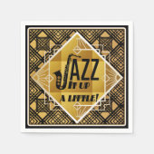 Art Deco Jazz It Up Horn Silvester Paper Serviette (Vorderseite)