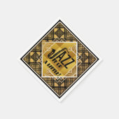 Art Deco Jazz It Up Horn Silvester Paper Serviette (Ecke)