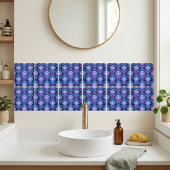 Art Deco Jellyfish Purple Pink Teal Geometric  Fliese