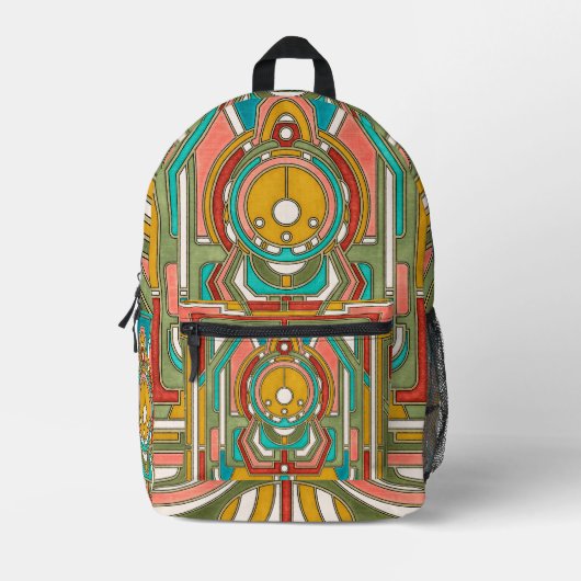 Art Deco Jugendstil Bedruckter Rucksack (Vorderseite)
