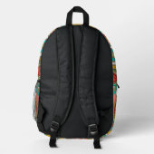 Art Deco Jugendstil Bedruckter Rucksack (Rückseite)