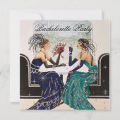 Art Deco Junggeselinnen-Abschied Einladungen (Vorderseite)