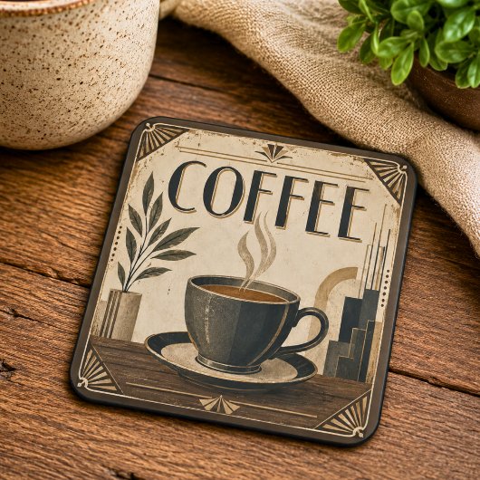 Art Deco Kaffee  Getränkeuntersetzer