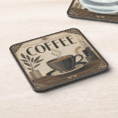 Art Deco Kaffee  Getränkeuntersetzer (Linke Seite)