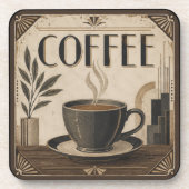 Art Deco Kaffee  Getränkeuntersetzer (Vorderseite)