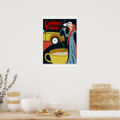 Art Deco-Kaffeezeit Poster (Küche)