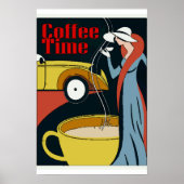 Art Deco-Kaffeezeit Poster (Vorne)