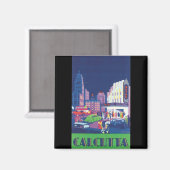 Art Deco Kalkutta Städtische Theater Szene Hoher K Magnet (Vorderseite/Rückseite)