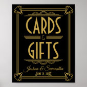 Art Deco Karten und Geschenktische Poster (Vorne)