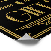 Art Deco Karten und Geschenktische Poster (Ecke)