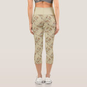 Art Deco Katze Blumenmuster Leggings (Rückseite)