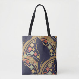 Art Deco Katze Blumenmuster-Tragetaschen Tasche