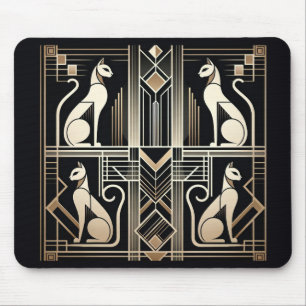 Art Deco Katzen Mousepad