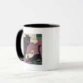 Art Deco Katzen Tasse (Vorderseite Links)