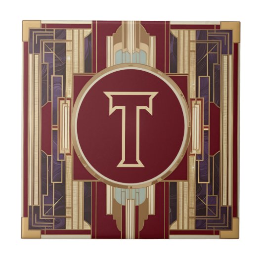 Art Deco Keramik Tile Fliese (Vorderseite)
