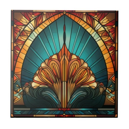 Art Deco Keramikfliese (Vorderseite)