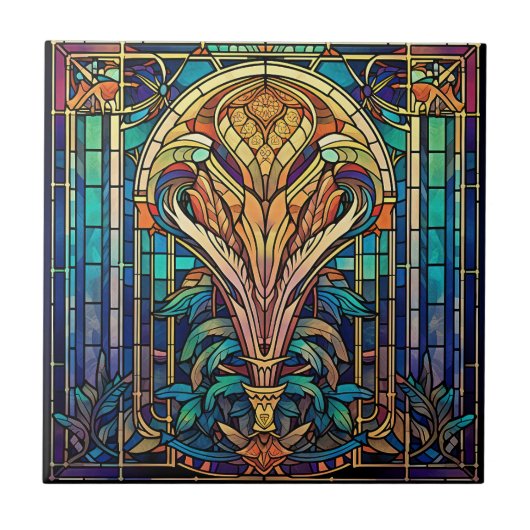 Art Deco Keramikfliese (Vorderseite)