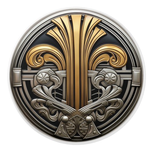 Art Deco Keramikknauf (Vorderseite)
