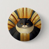 Art Deco Kitty Button (Vorderseite)