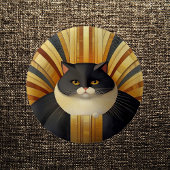 Art Deco Kitty Button
