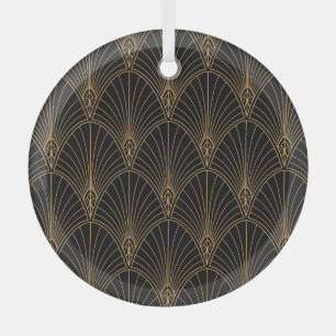 Art Deco: klassisches geometrisches Muster. Ornament Aus Glas