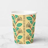 Art Deco Kletternde Erdbeerranken Pappbecher (Links)
