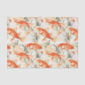 Art Deco Koi Fish Decoupage Seidenpapier (Vorderseite)