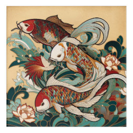 Art Deco Koi MASI Acryl Wandkunst