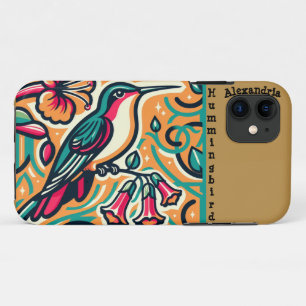 Art Deco Kolibri Anpassbar Case-Mate iPhone Hülle