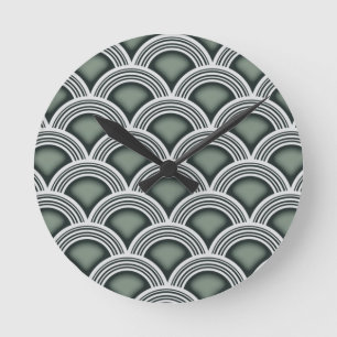 Art Deco Konzentrische Kreise Uhr