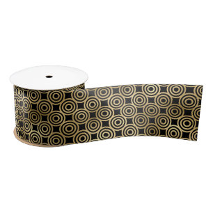 Art Deco-Konzentrische Kreismuster-Design Satinband