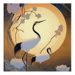 Art-Deco-Krane Akryllische Wandkunst Acryl Wandkunst