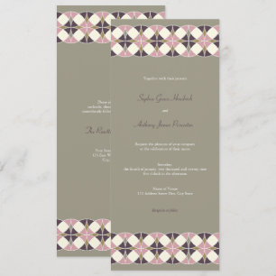 Art Deco Kreise Band Elegante Vintage-Hochzeit Einladung
