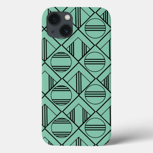Art-Deco-Kreise und Diamanten Case-Mate iPhone Hülle (Rückseite)